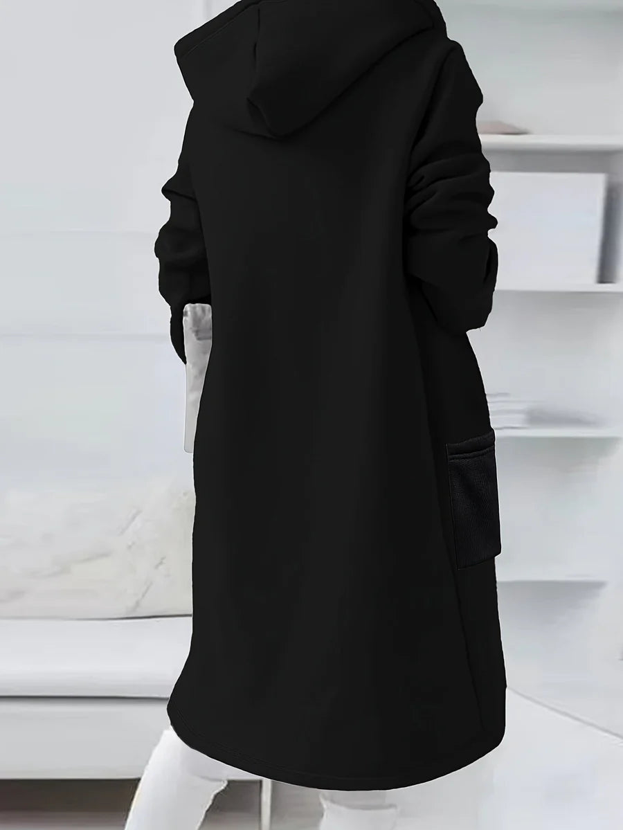 Xelina™- Lang jakke med sidelommer