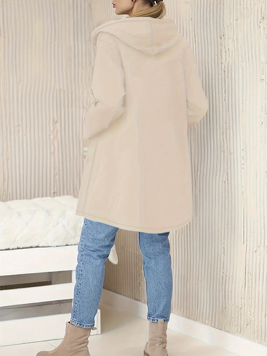 Xelina™- Lang jakke med sidelommer