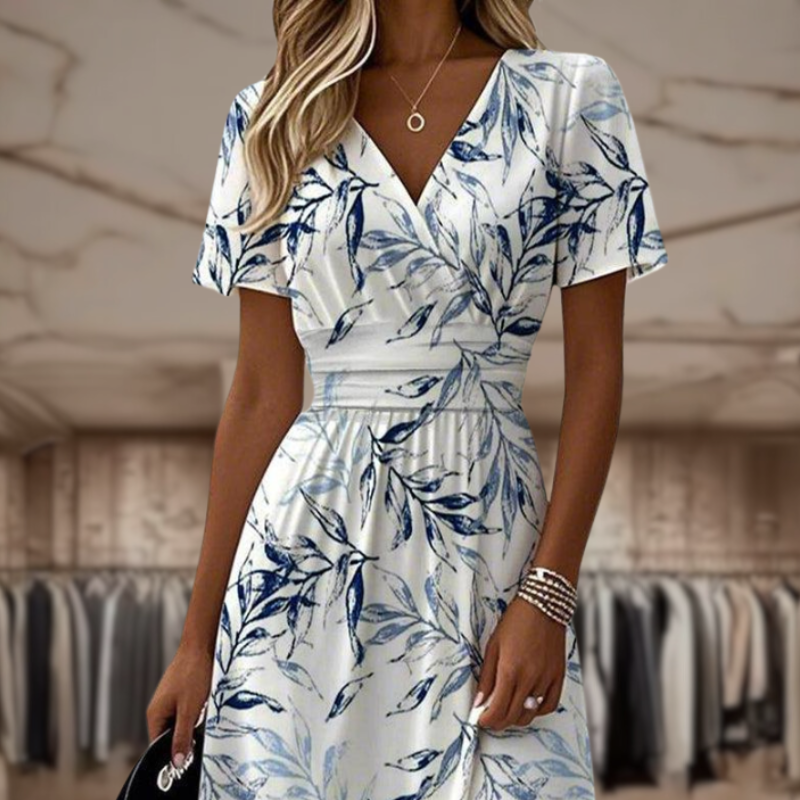 Olivia™- Elegant blomster-maxikjole