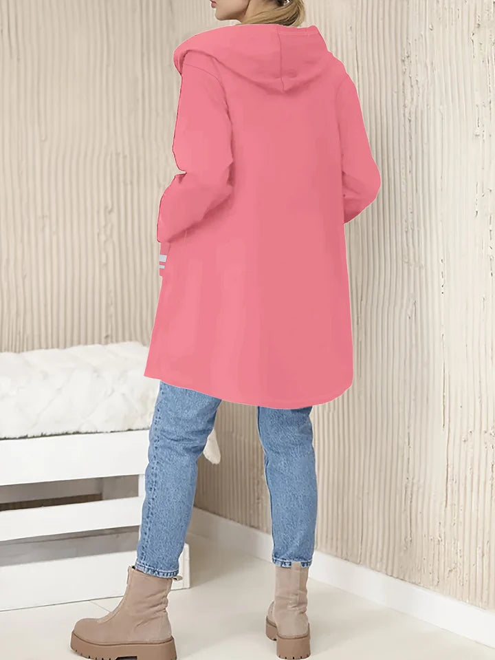Xelina™- Lang jakke med sidelommer