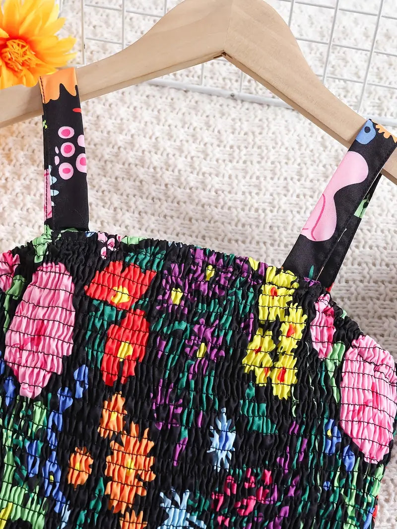 Samantha™ – Blomsterjulejumpsuit til barn