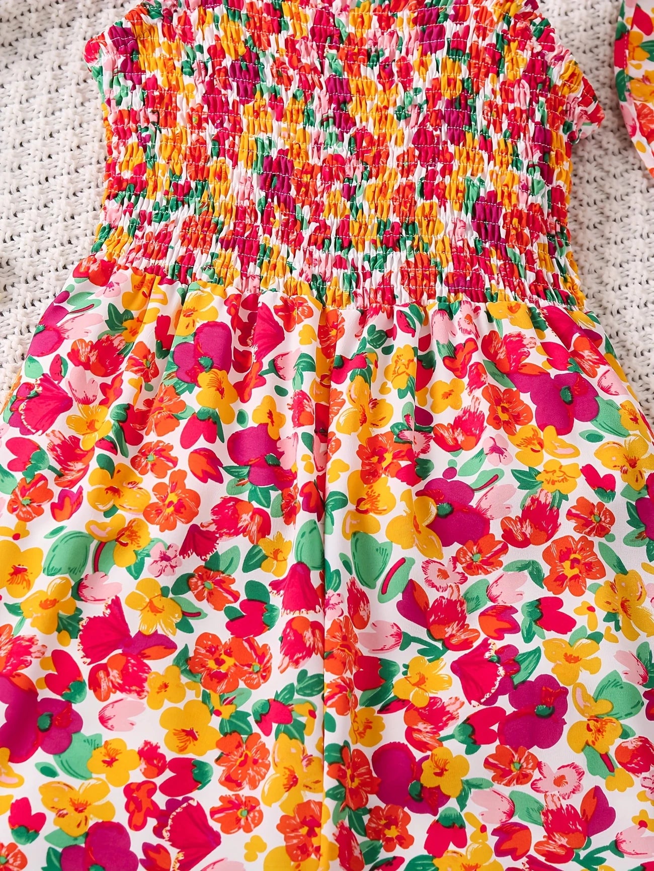 Samantha™ – Blomsterjulejumpsuit til barn