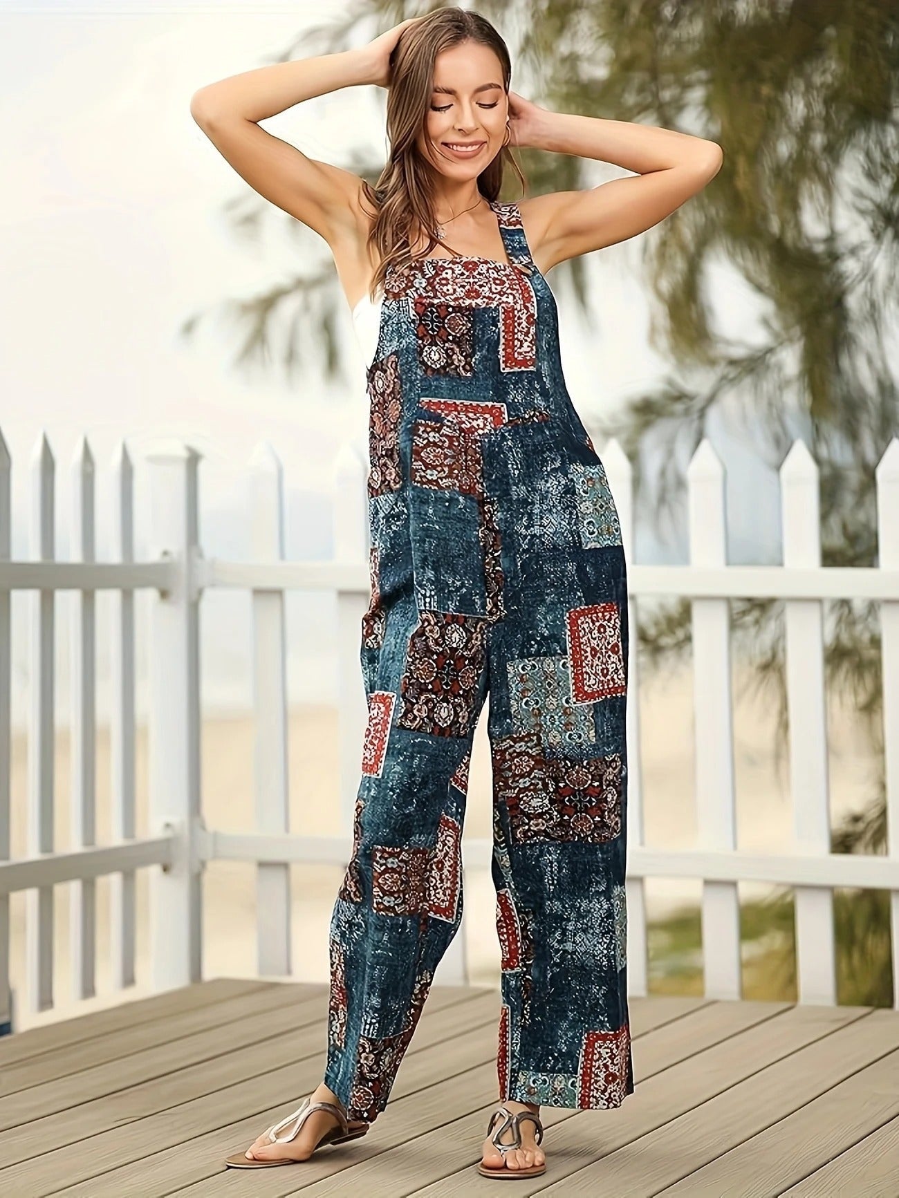 Nilla™ - Vintage blomstret jumpsuit