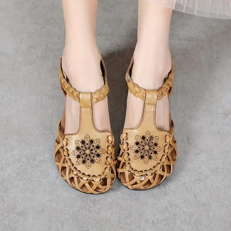 Celina™-Pustende flate sandaler