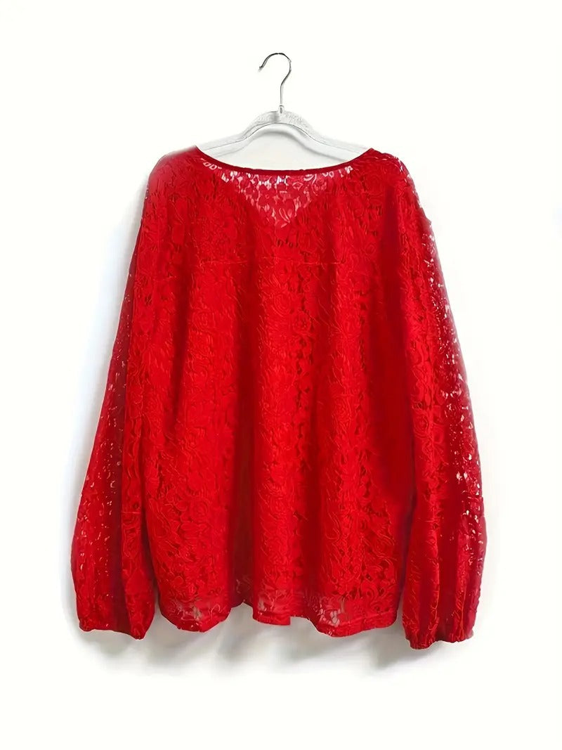 Nora™ - Bohemsk plus size-bluse