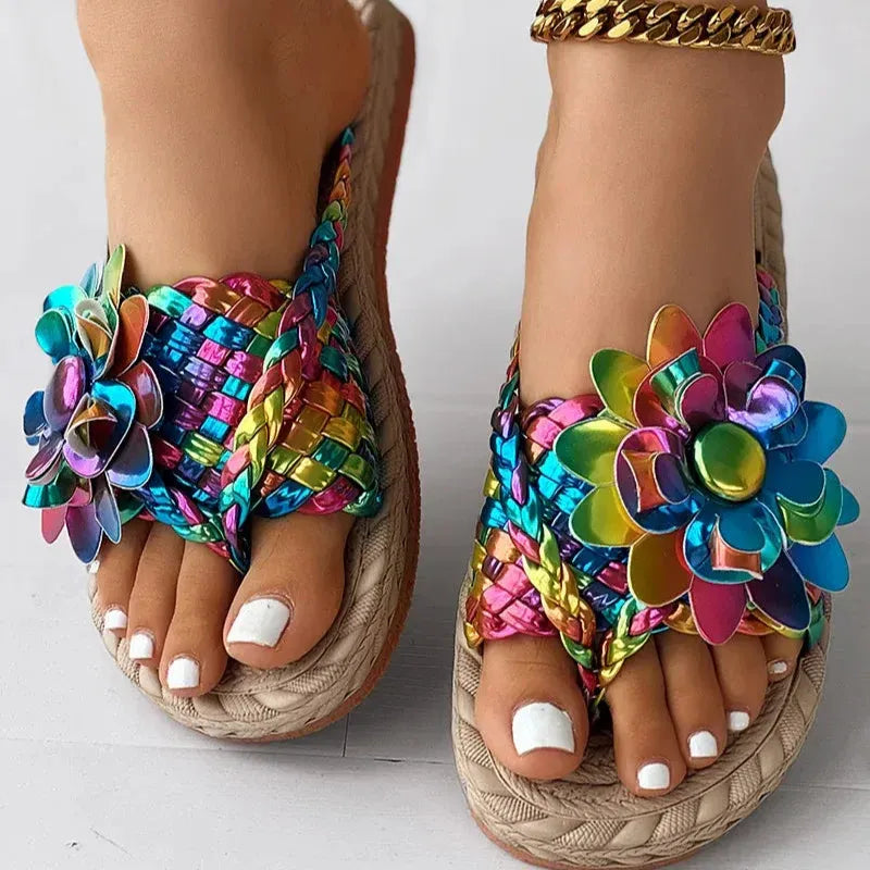 Wilma™ - Stilige, blomstrete sandaler