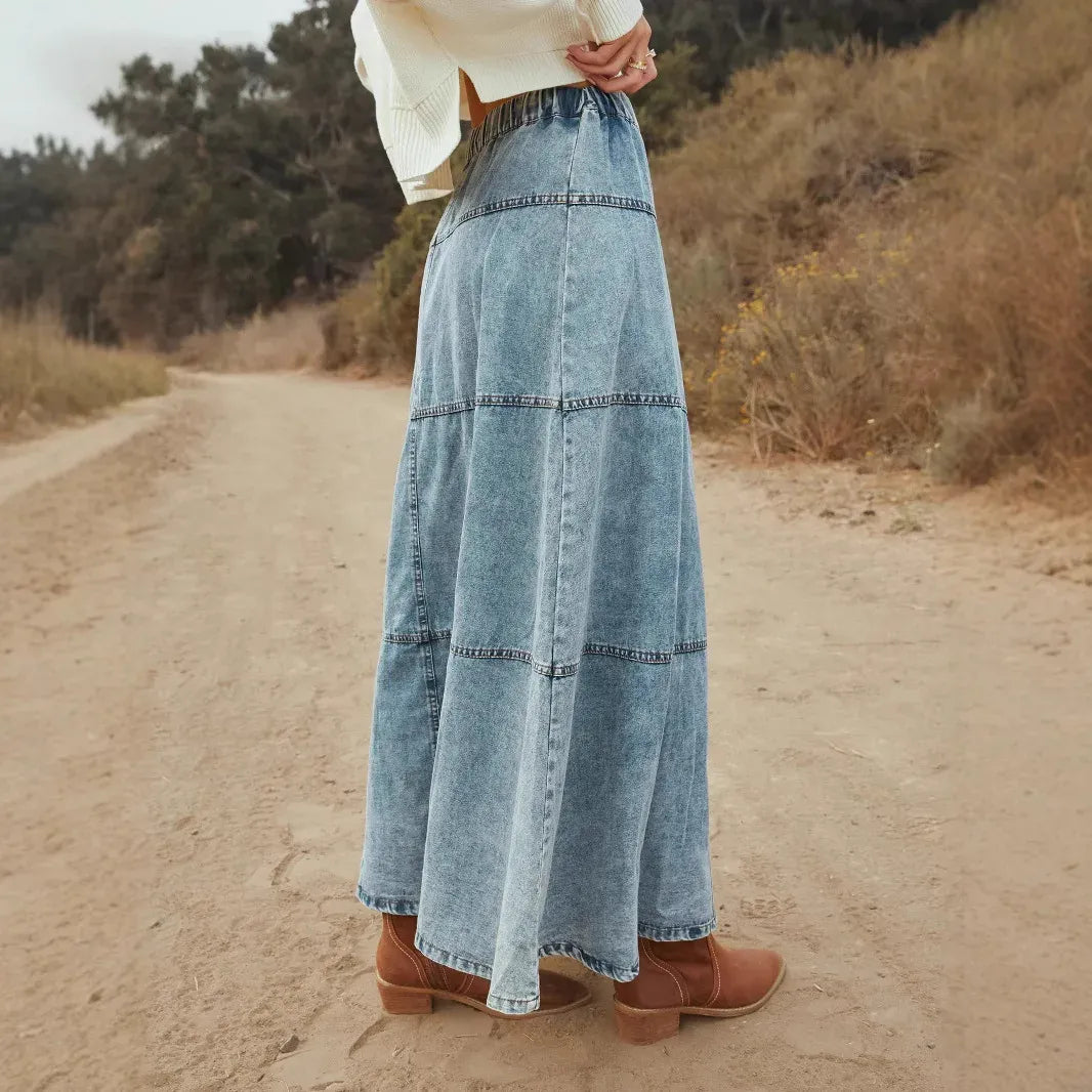 Wanda™ - Boho denimskjørt