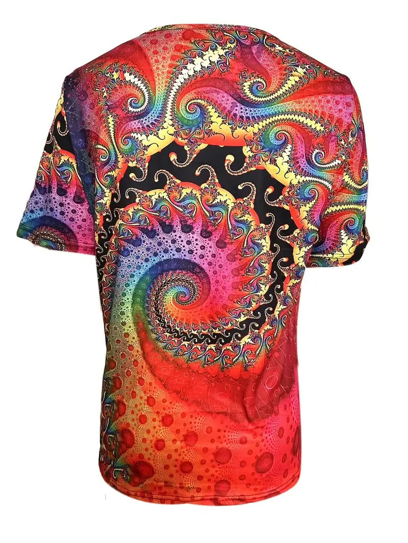 Frida™ - V-halsbluse med abstrakt trykk