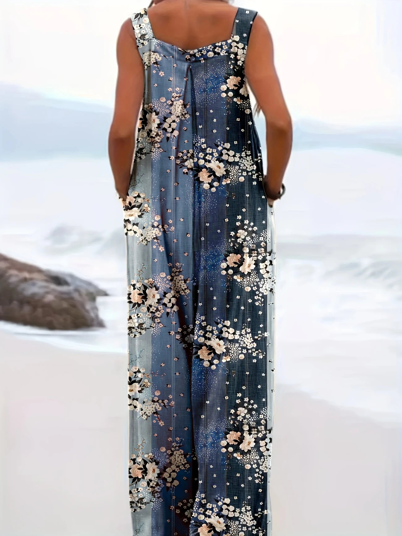 Isabella™ - Blomsterstripete jumpsuit