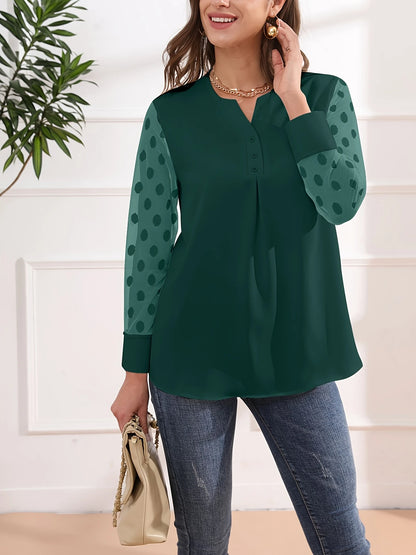 Neri™ - Elegant Topp med Utringning for Kvinner