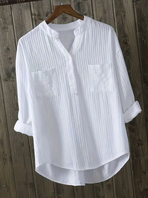 Lianne™ - Klassisk hvit bluse