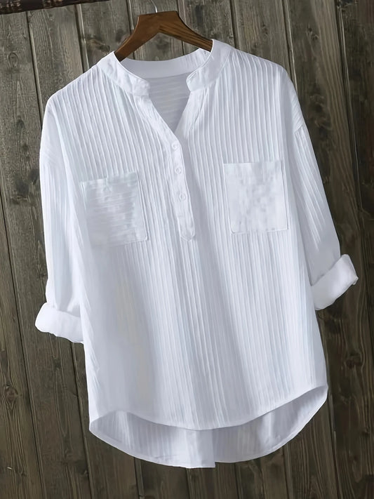 Lianne™ - Klassisk hvit bluse