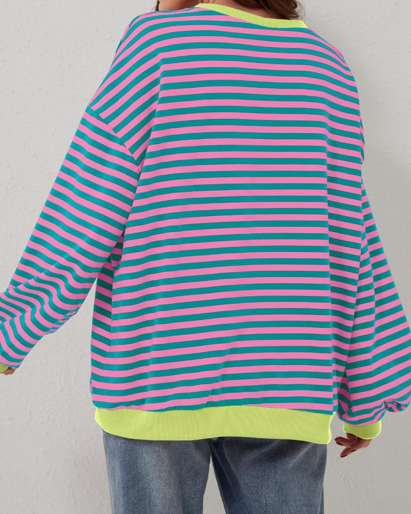 Shaira™ – Stripete sweatshirt for kvinner