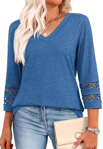 Erelia™ - Elegant topp med blondermer
