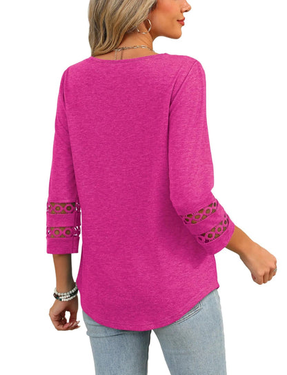 Erelia™ - Elegant topp med blondermer