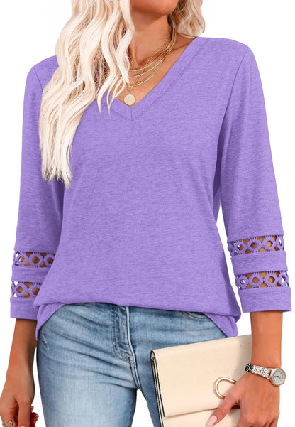 Erelia™ - Elegant topp med blondermer