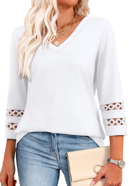 Erelia™ - Elegant topp med blondermer
