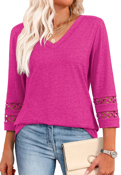 Erelia™ - Elegant topp med blondermer