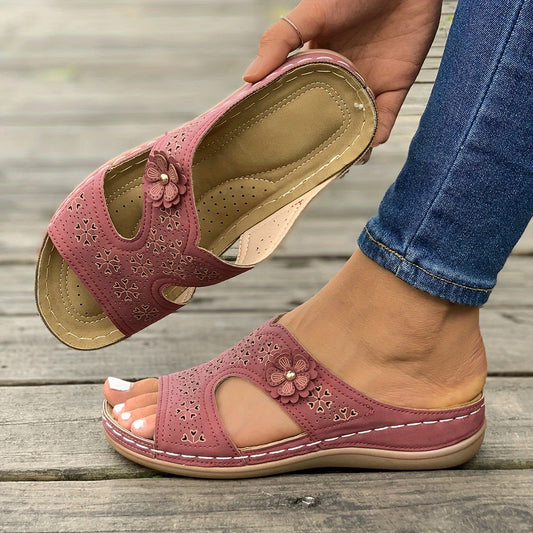 Lina™ - Komfortable sandaler med blomster