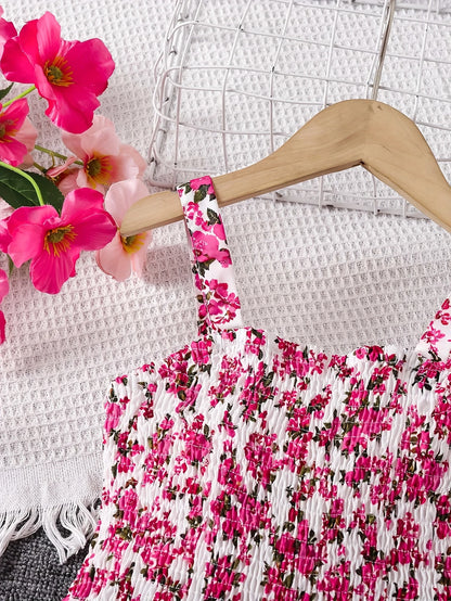 Samantha™ – Blomsterjulejumpsuit til barn
