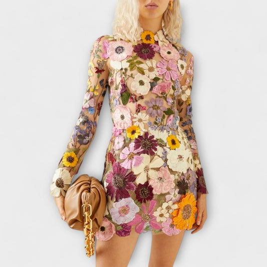 Sofie™ – Blomsternettkjole