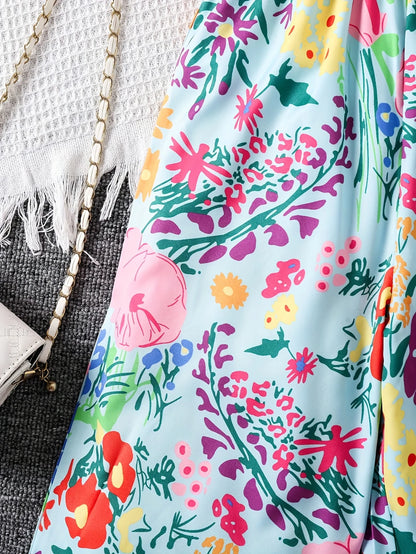 Samantha™ – Blomsterjulejumpsuit til barn