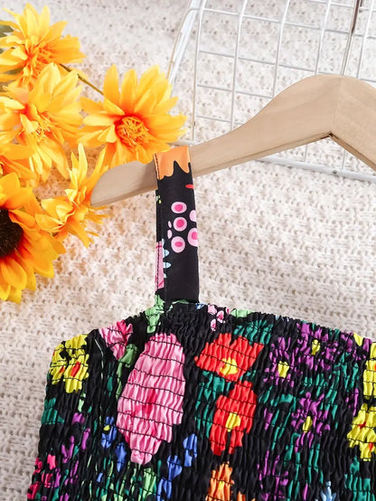 Samantha™ – Blomsterjulejumpsuit til barn
