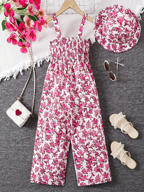 Samantha™ – Blomsterjulejumpsuit til barn