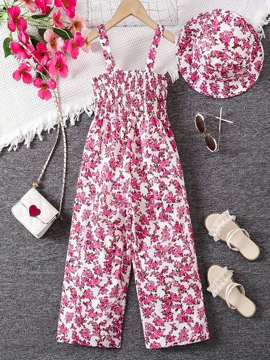 Samantha™ – Blomsterjulejumpsuit til barn