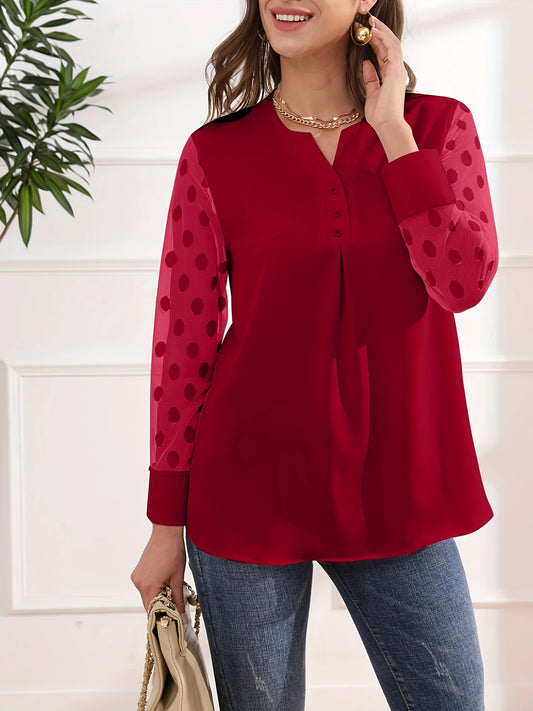 Neri™ - Elegant Topp med Utringning for Kvinner