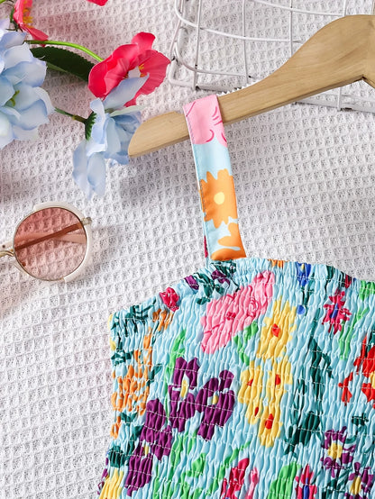 Samantha™ – Blomsterjulejumpsuit til barn