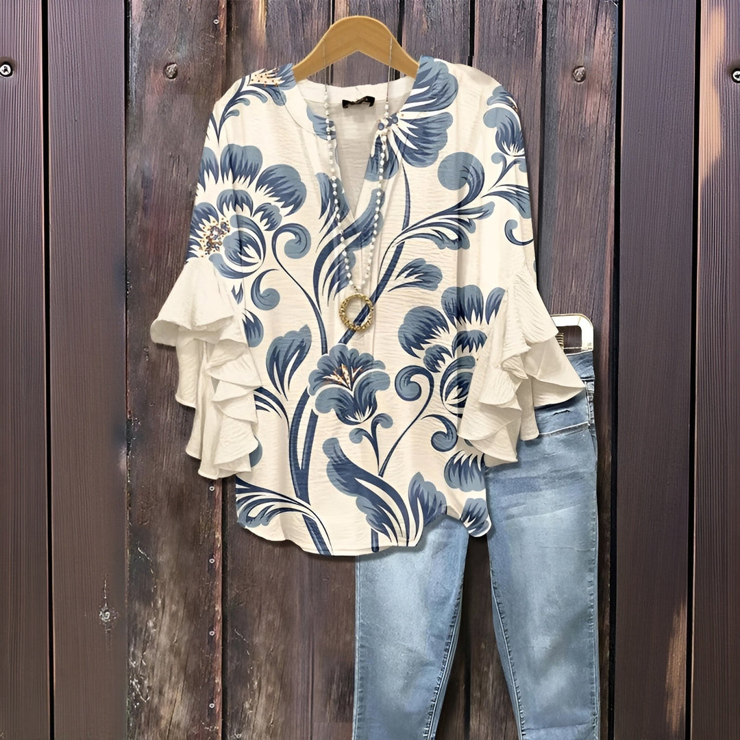 Ylia™ - Sommerblomstret bluse