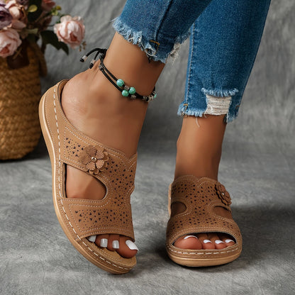 Lina™ - Komfortable sandaler med blomster