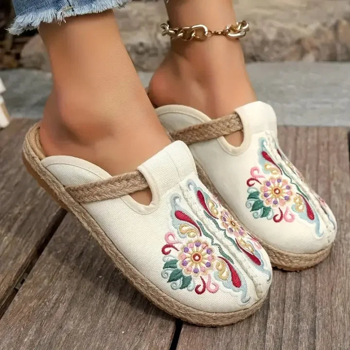 Kathy™ - Vintage-blomstrede sandaler