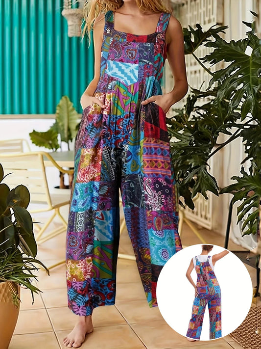 Nilla™ - Vintage blomstret jumpsuit