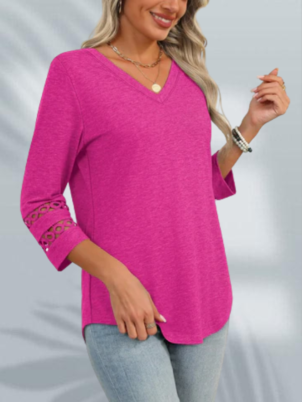 Erelia™ - Elegant topp med blondermer
