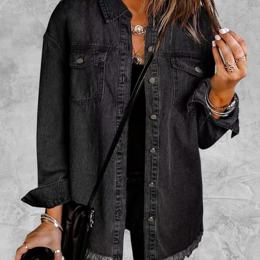 Yvette™ - Løs denimjakke