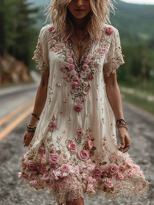 Camila™- Vintage blomsterkjole