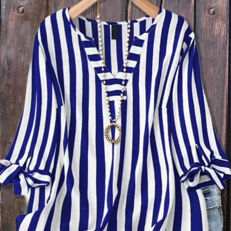 Carmina™- Stripet avslappet bluse