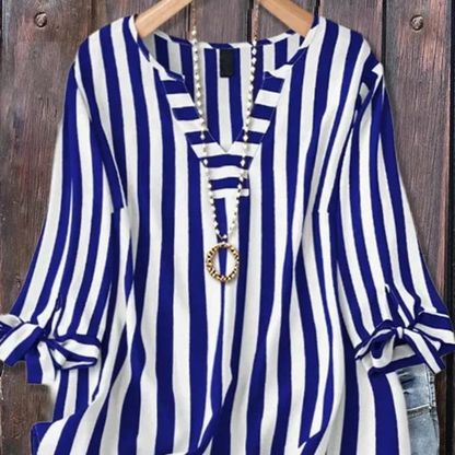 Carmina™- Stripet avslappet bluse