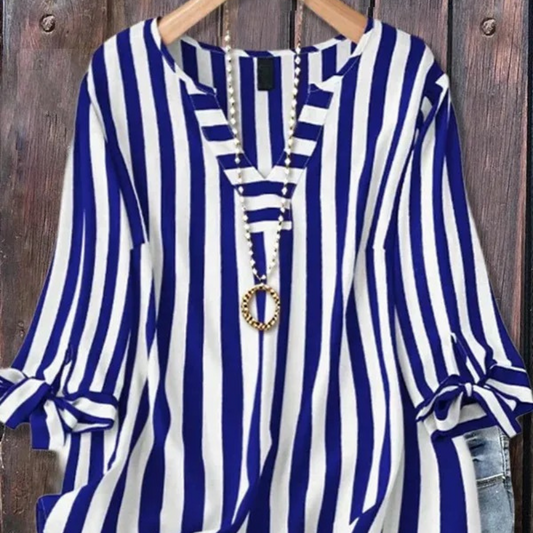 Carmina™- Stripet avslappet bluse