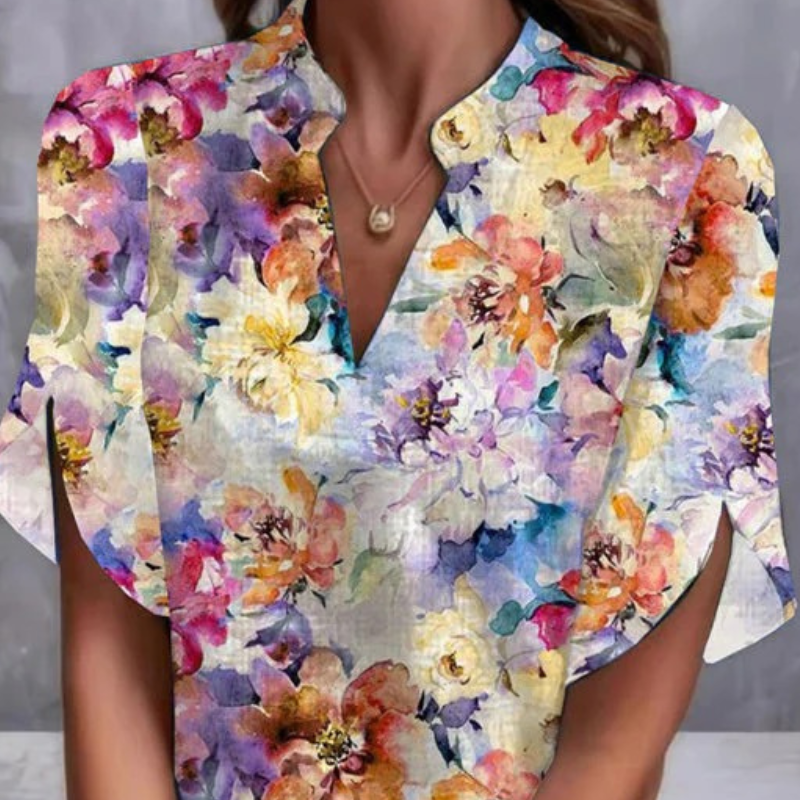 Kaia™-Vintage blomstret bluse