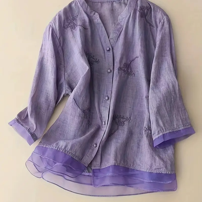 Liv™ - Stilig brodert bluse