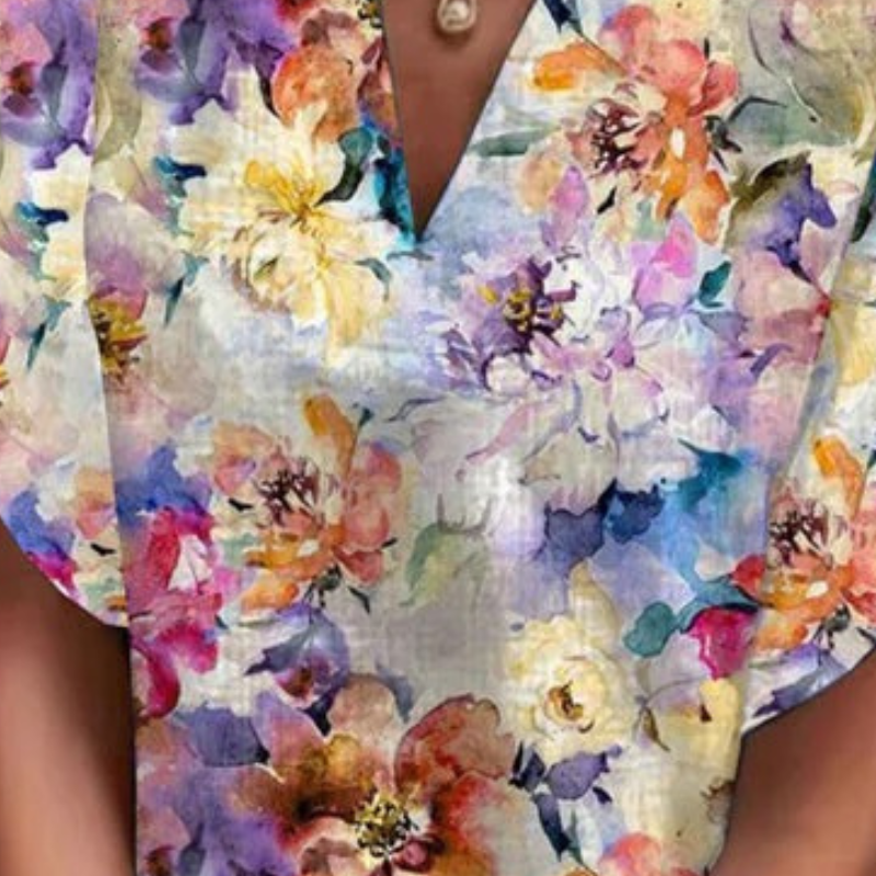 Kaia™-Vintage blomstret bluse