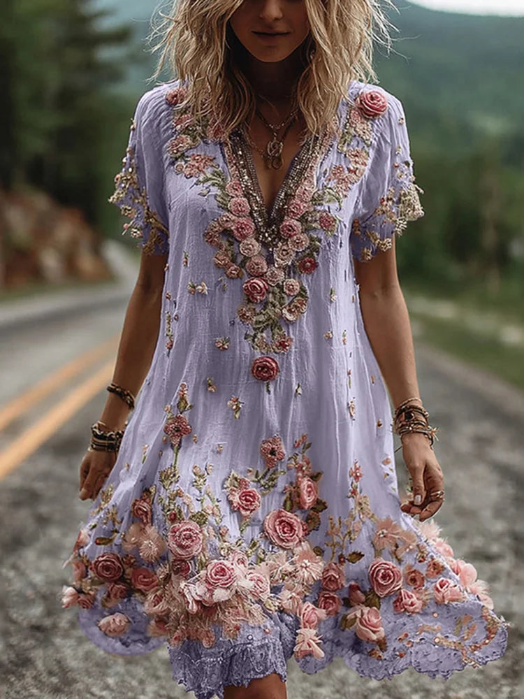 Camila™- Vintage blomsterkjole