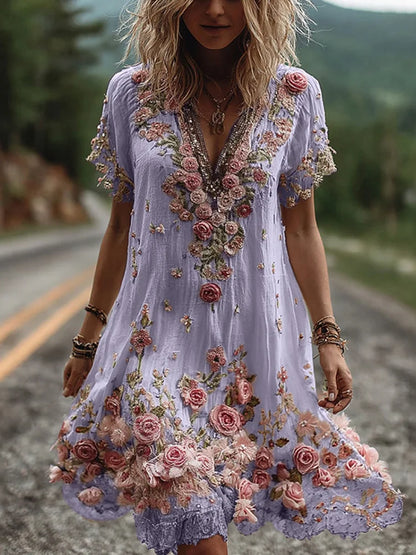 Camila™- Vintage blomsterkjole