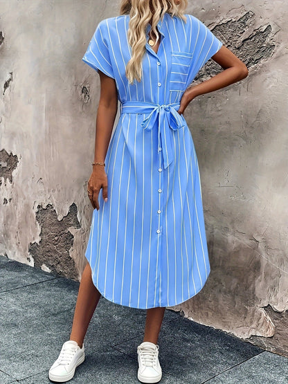 Cherry™ – Retro maxi-kjole med striper for kvinner