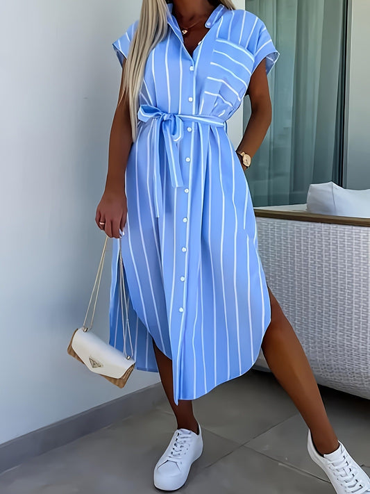 Cherry™ – Retro maxi-kjole med striper for kvinner