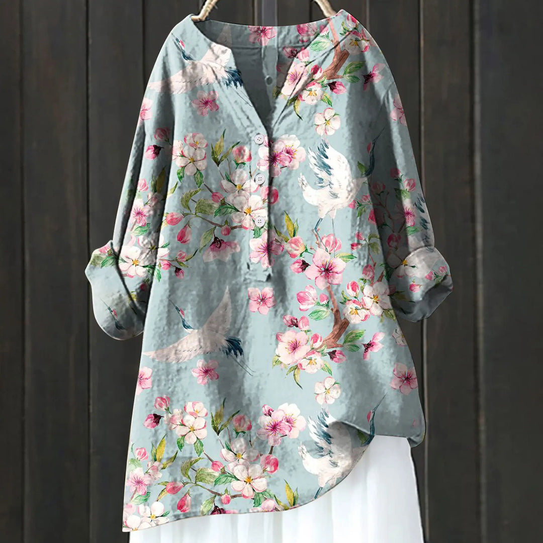 Bris™- Bluse med blomstermønster