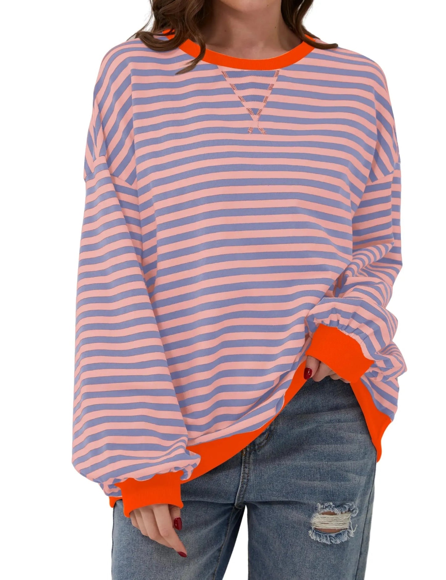 Shaira™ – Stripete sweatshirt for kvinner